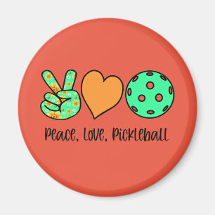 Íman Jogador De Pickleball, Ofereça Paz, Amor, Pickleb