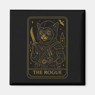 Íman Jogador de Rpg Rogue D20 Dice Nerdy Geek Cat Homen