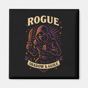 Íman Jogador de Rpg Rogue D20 Dice Nerdy Geek Homens Mu