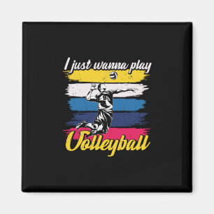 Íman Jogador de Voleibol Eu Só Quero Jogar Voleibol