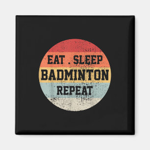 Íman Jogador desportivo Badminton Retro Vintage Engraça