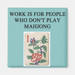 Íman jogador do jogo do mahjong