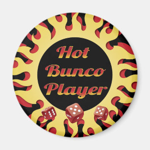 Íman jogador quente do bunco com dados vermelhos