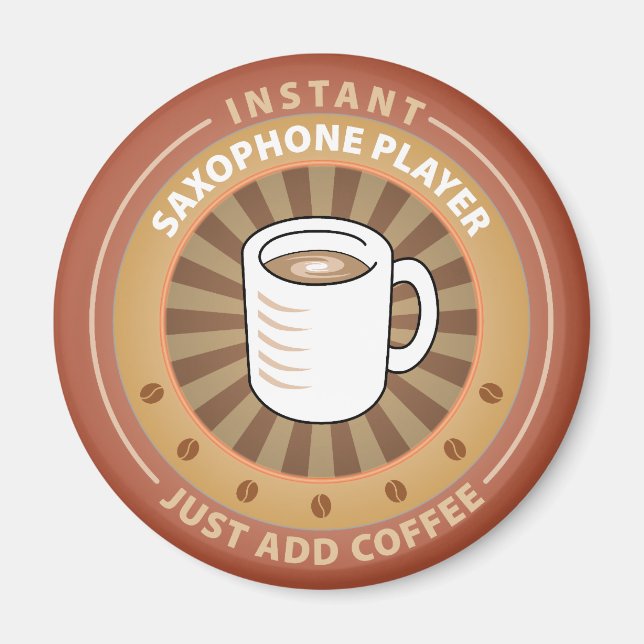 Íman Jogador Saxofone instantâneo (Frente)