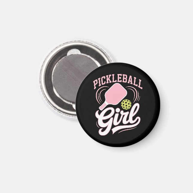 Íman Jogadora de Pickleball Menina (Front/Back)