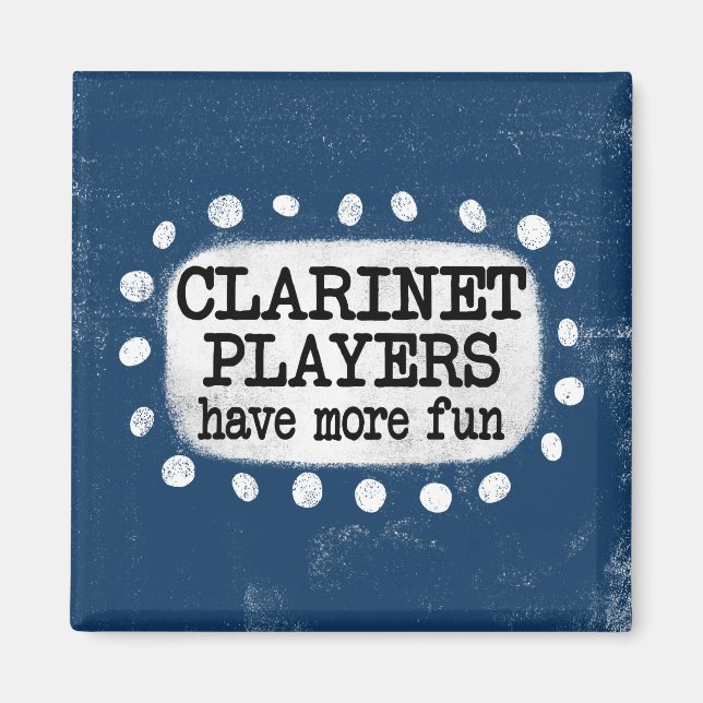 Íman Jogadores Clarinet Têm Mais Magneta De Refrigerado (Frente)