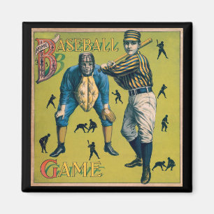 Íman Jogadores de beisebol esportivo vintage no jogo em