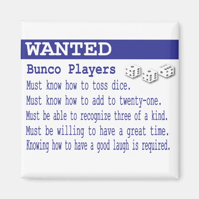 Íman jogadores de bunco (Frente)