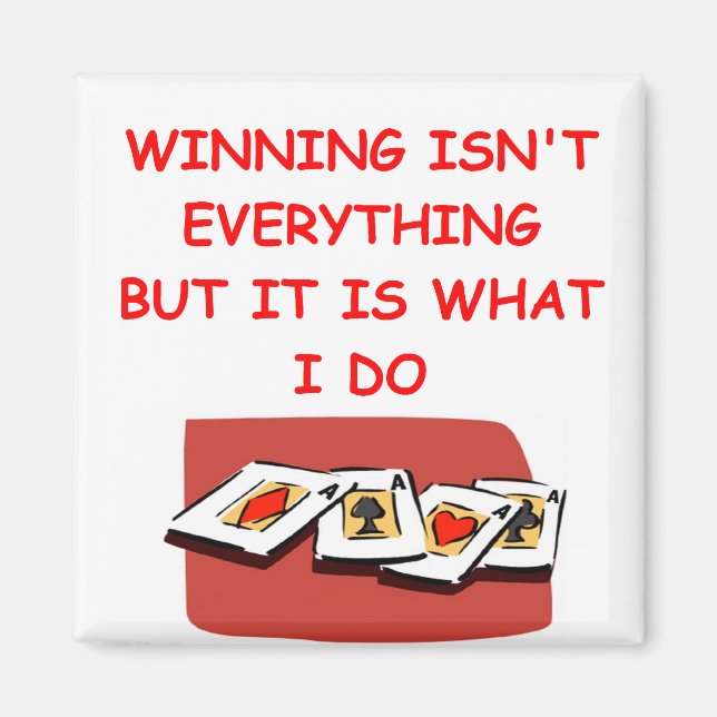 Íman jogadores de cartas e pôquer (Frente)