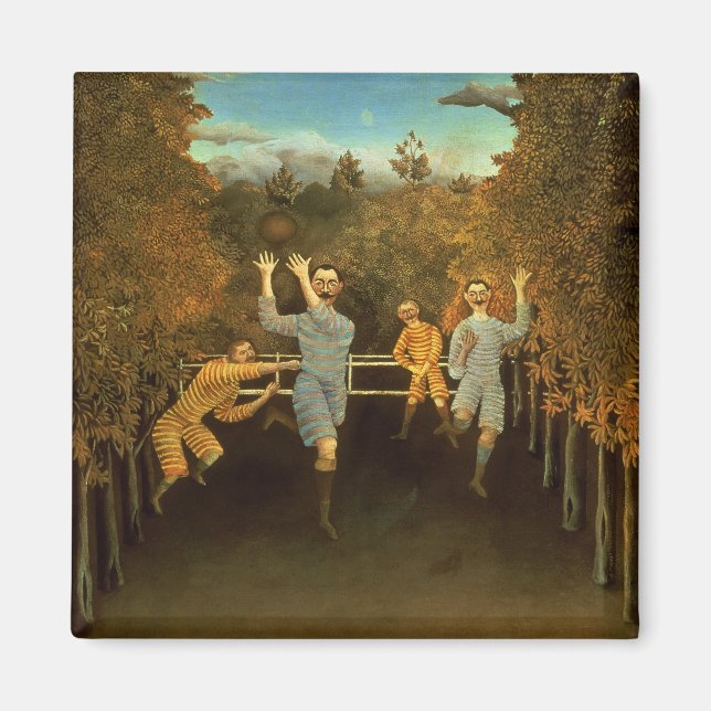 Íman Jogadores de futebol, 1908 (petróleo na canvas) (Frente)