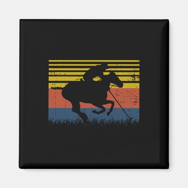 Íman Jogadores de Polo Cavalo Ancorado Equestre (Frente)