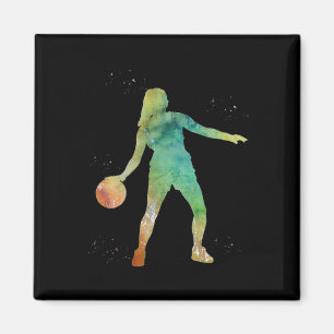 Íman Jogando Garota de Basquete