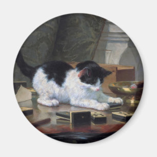 Íman Jogando o gatinho por Henriëtte Ronner-Knip