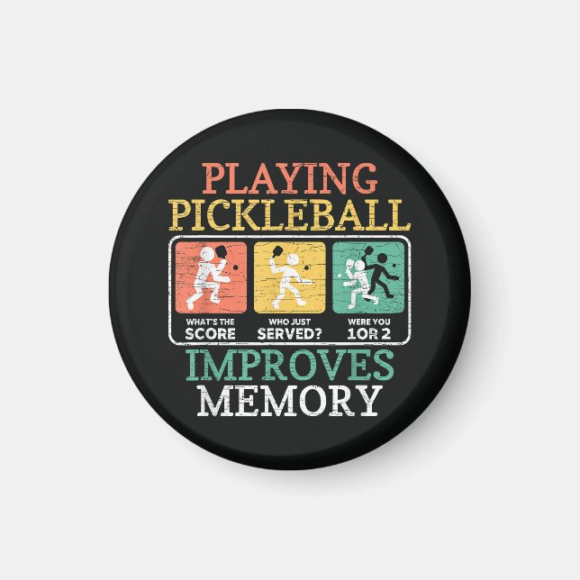 Íman Jogando Pickleball Melhora a Memória (Frente)