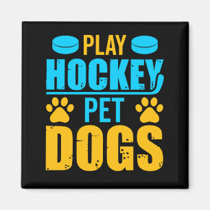 Íman Jogar Cachorros de Pet de Hockey