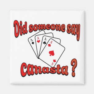 Íman Jogar cartas Canastra