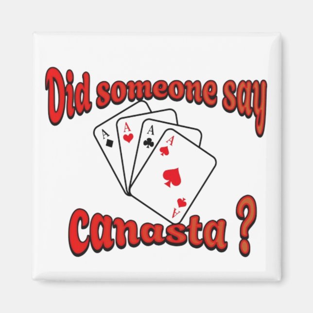 Íman Jogar cartas Canastra (Frente)