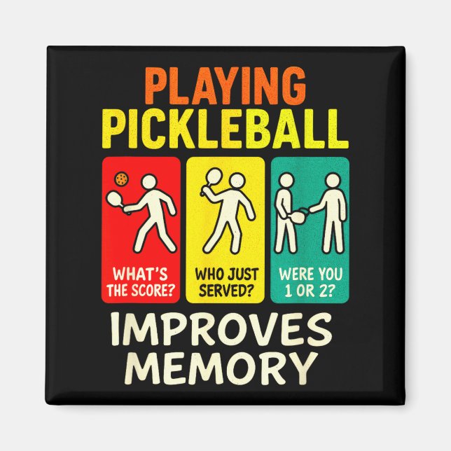 Íman Jogar pickleball melhora a memória - paddleball fu (Frente)