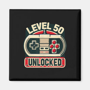 Íman Jogo Aniversário Tee For Men & Women Nível 50