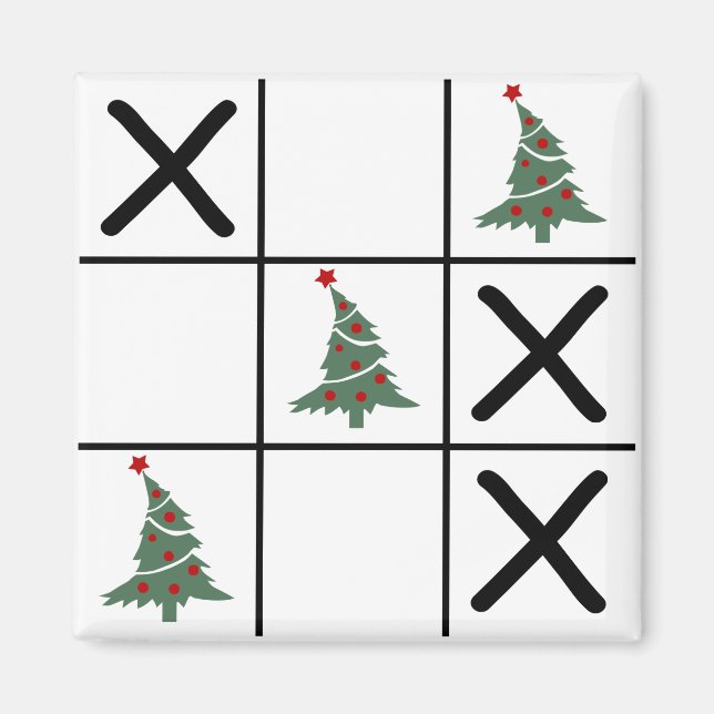 Íman Jogo da Velha do Natal (Frente)