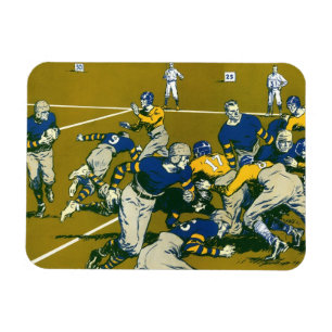 Íman Jogo de Futebol Esportivo Vintage, Times Azul vs. 