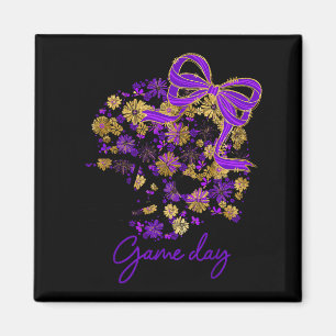 Íman Jogo de Futebol Floral Dia de Jogo Garota Equipe S