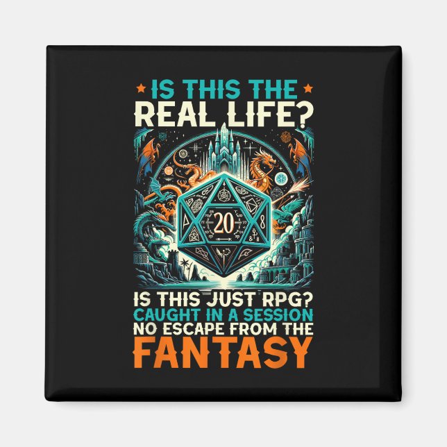 Íman Jogo de Interpretação de Papéis Rpg Mestre D20 Mes (Frente)