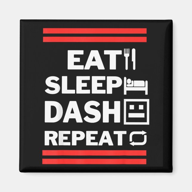 Íman Jogo de Vídeo Comer Dormir Dash Repetir (Frente)