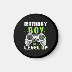Íman Jogo de Vídeo do Birthday Boy Level Up