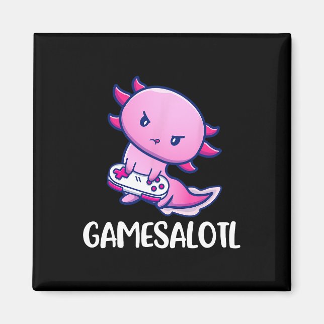 Íman Jogo de vídeo Gamesalotl Axolotl (Frente)