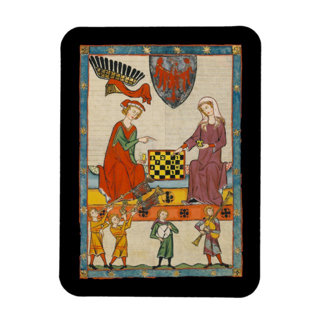 Íman Jogo de Xadrez Codex Manesse Século XIV (Vertical)