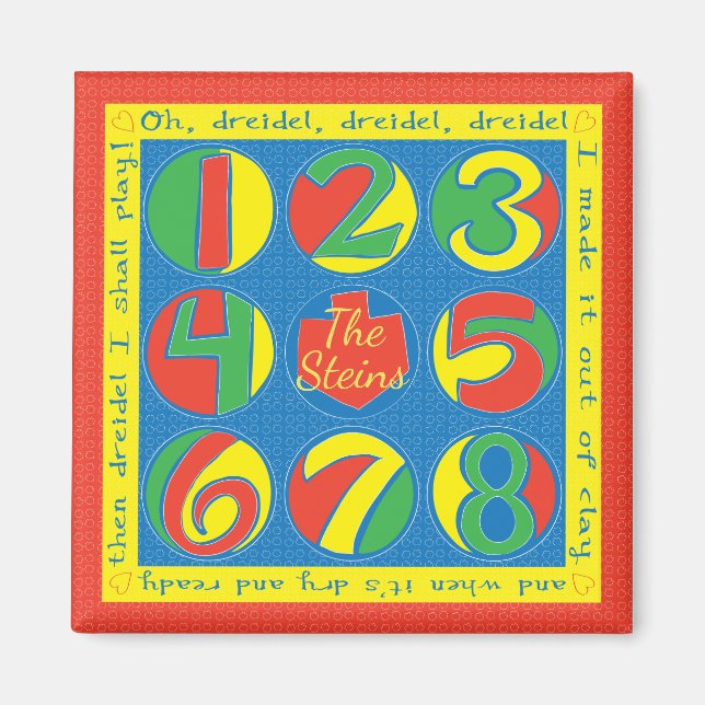 Íman Jogo dos Sonhos da Praça do Mago Hanukkah (Frente)