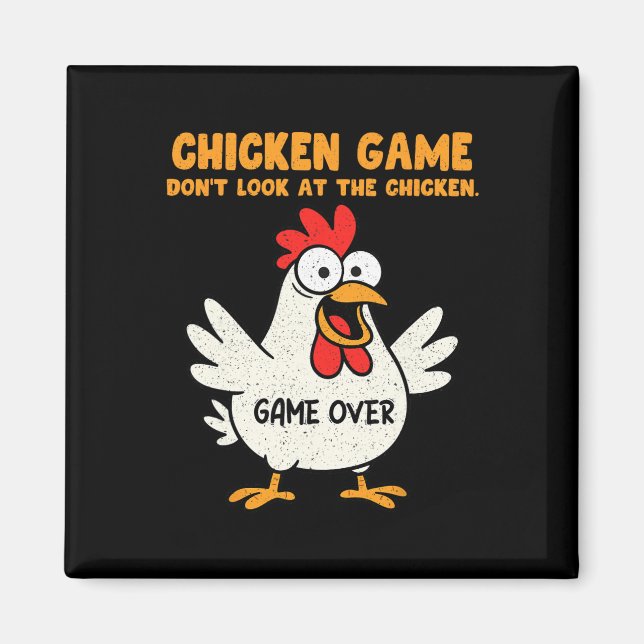 Íman Jogo Engraçado do Frango Não Olhe para o Frango An (Frente)