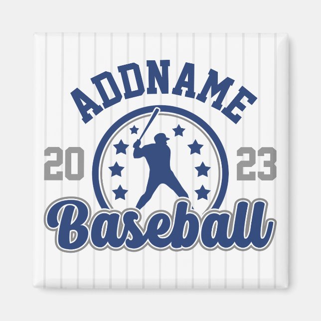 Íman Jogo Jogador da Equipe Baseball de NOME Personaliz (Frente)