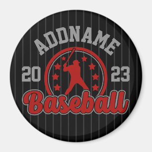 Íman Jogo Jogador da Equipe Baseball de NOME Personaliz