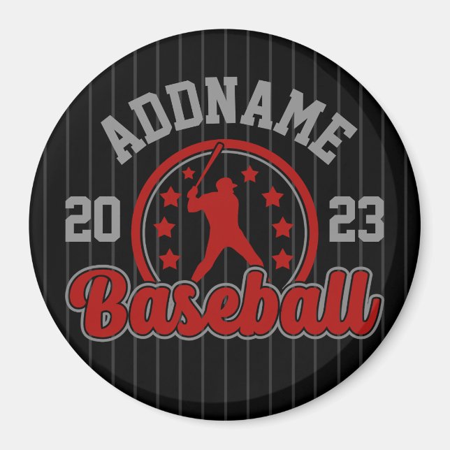 Íman Jogo Jogador da Equipe Baseball de NOME Personaliz (Frente)