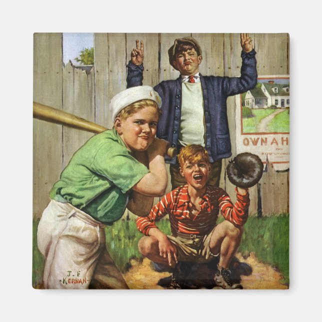 Íman Jogo Jogador de Baseball Esportivo para Crianças V (Frente)