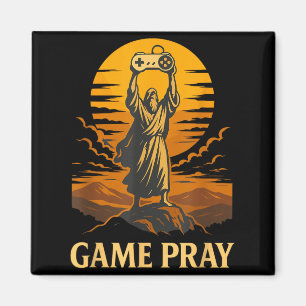 Íman Jogo Reze Jesus Gamer Engraçado Meme Jogo Retro Ví