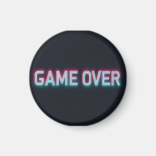 Íman Jogo sobre Sinal de Neon   Design de Arcade Retorn