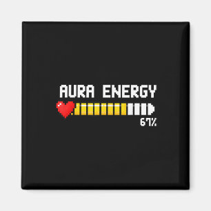 Íman Jogos 67 Aura Energia 67 Porcento Meme Gamer Retro