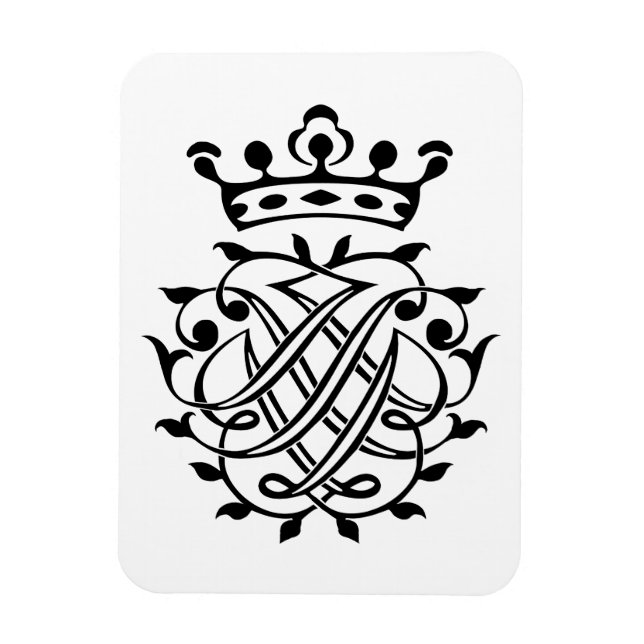 Íman Johann Sebastian Bach Seal Crest Monograma Insigni (Vertical)