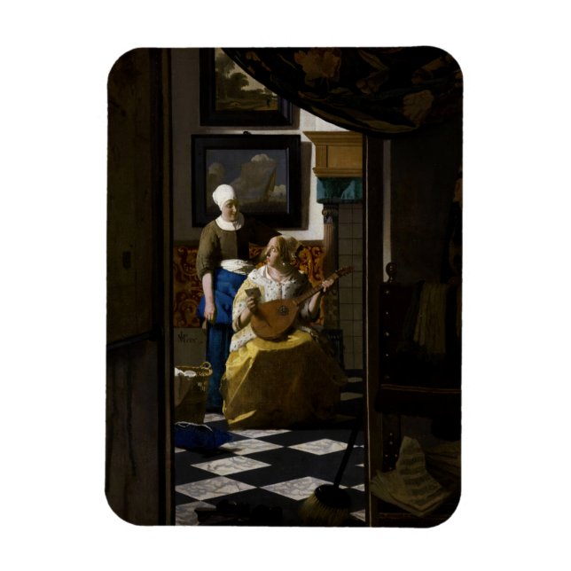 Íman Johannes Vermeer - A Carta do Amor (Vertical)