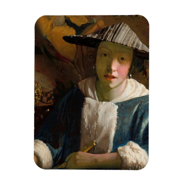 Íman Johannes Vermeer - Garota com flauta (Vertical)