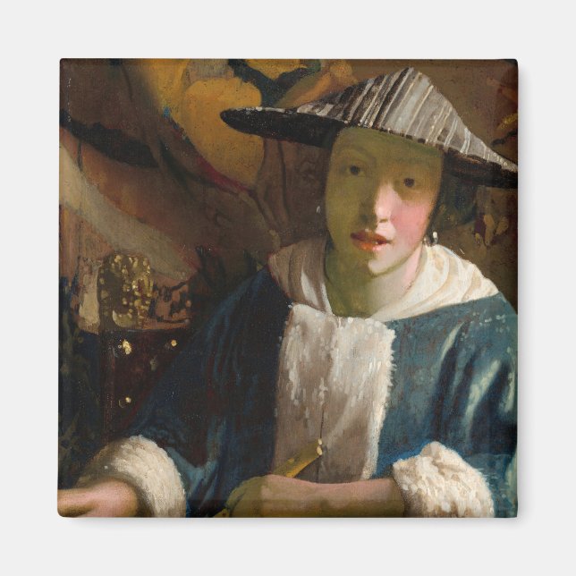 Íman Johannes Vermeer - Garota com flauta (Frente)