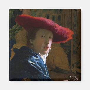 Íman Johannes Vermeer - Rapariga com Chapéu Vermelho