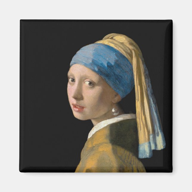 Íman Johannes Vermeer - Rapariga com um Ouriço de Pérol (Frente)