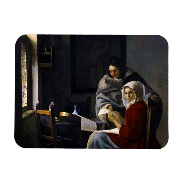 Íman Johannes Vermeer - Rapariga Interrompida em Sua Mú (Horizontal)