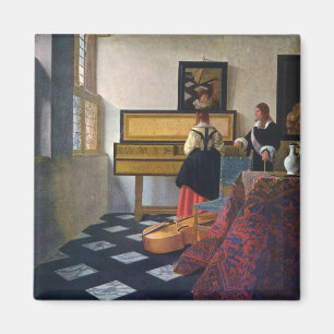Íman Johannes Vermeer's The Music Lesson (cerca de 1663