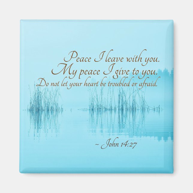 Íman John 14:27 Palavras de Jesus, "Paz que saio contig (Frente)