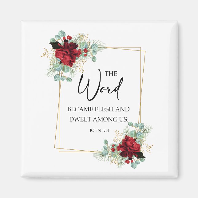 Íman John 1 14 Bible verse (Frente)